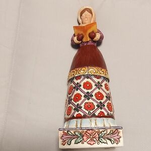 Jim Shore Colorful Floral Sculpture